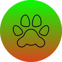 Wall Mural - Paw print Icon