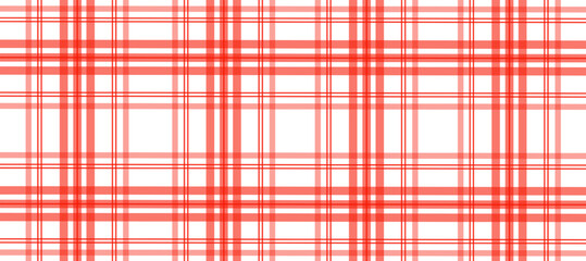 Canvas Print - Red and white plaid fabric texture background