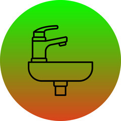 Canvas Print - Sink Icon