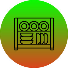 Sticker - Dish rack Icon