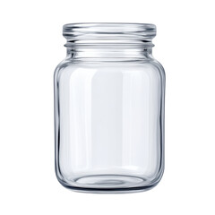 clear glass jar suitable for storage, preserves, or decoration. ideal for showcasing food items or c