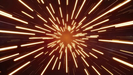 Poster - Abstract Background with Warm Glowing Light Streaks