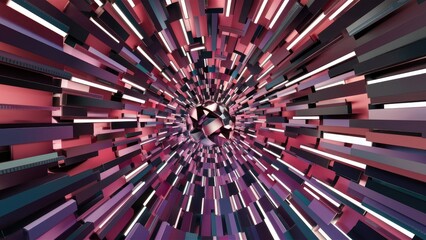 Poster - Contemporary Abstract Structure 3D Visualization