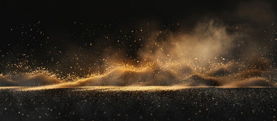 Wall Mural - Golden Dust and Smoke Abstract Background