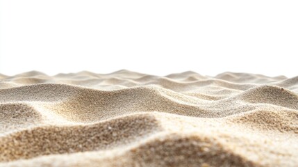 Sandy Beach Texture Against White Background