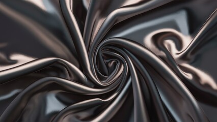 Poster - Abstract texture of luxurious black and gray satin fabric with a shiny finish