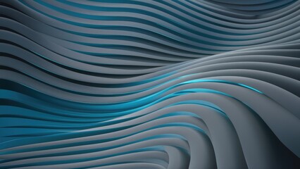 Poster - Highcontrast abstract background featuring smooth grey and blue stripes