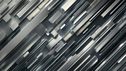 Poster - Sleek abstract diagonal background featuring a soft gradient of light gray silver and black complemented by a textured metallic appearance and smooth lines