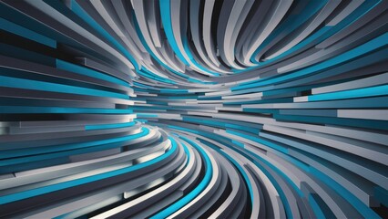 Poster - Highcontrast abstract background featuring smooth grey and blue stripes