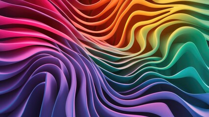 Poster - Colorful abstract wave pattern background with fluid gradient design
