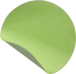 Wall Mural - blank green round adhesive paper sticker label isolated on white background