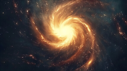 Wall Mural - astronomical purple blue galaxy sky with stars and planets. spiral galaxies twist like holes