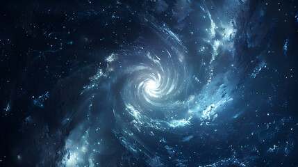Wall Mural - astronomical purple blue galaxy sky with stars and planets. spiral galaxies twist like holes