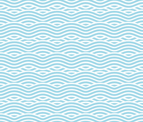  Seamless pattern with light blue waves