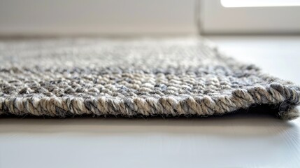 Canvas Print - Contemporary woven rug on light surface