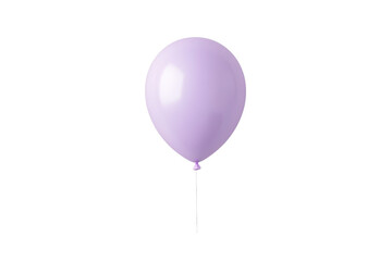 Elegant single purple balloon isolated on transparent background. Ideal for party, celebration, or decoration themes in photos and graphics.