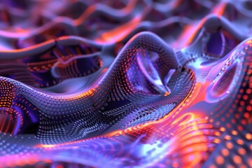 Poster - A detailed view of a computer-generated image, perfect for use in futuristic or sci-fi projects