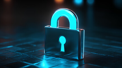 Poster - password 3d render icon