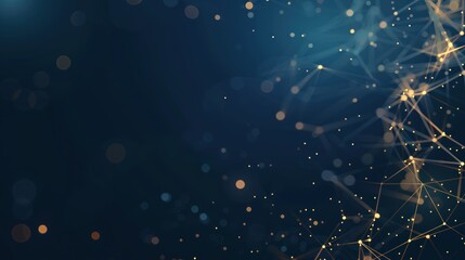 Abstract Geometric Network with Golden Glow