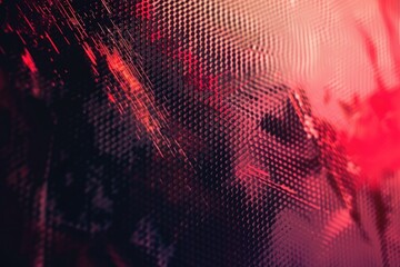 Poster - A close-up shot of a red and black abstract design