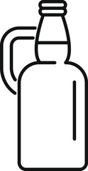 Poster - outline icon representing a glass bottle with a handle, ideal for representing concepts related to b