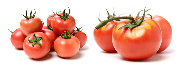 Sticker - fresh tomatoes on white background 