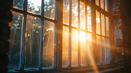 Wall Mural - Plastic Windows with Sunlight