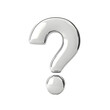 © xinyuan - Glass glossy 3D question mark isolated on transparent backgroun
