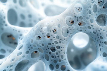Poster - Abstract rendering of SEO elements as interconnected geometric patterns in a digital landscape,