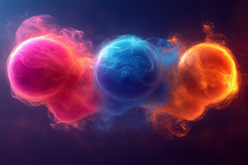Poster - A clean, modern portrayal of customer feedback as abstract speech bubbles with vibrant gradients,