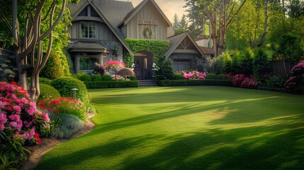 Wall Mural - The lawn in front of the house