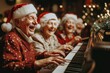 © Olha - old people playing piano group christmas songs