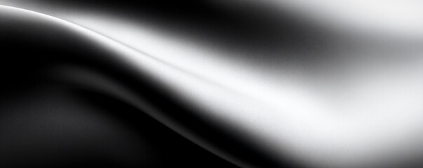 Wall Mural - Black and white background, smooth gradient background, abstract lines, light effect, curved shape, soft lighting, blurry details.