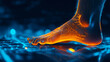 © aun - A close-up of a foot being massaged, indicating relief from the pain of plantar fasciitis or similar conditions
