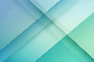 Poster - Blue and green gradient background, simple, minimalist style, light blue and turquoise color scheme, diagonal composition, blurred edges, high resolution, high definition. Minimalist style with geomet