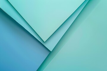 Aufkleber - Blue and green gradient background, simple, minimalist style, light blue and turquoise color scheme, diagonal composition, blurred edges, high resolution, high definition. Minimalist style with geomet
