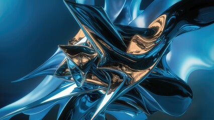 Poster - Abstract Blue Gradient Background Illustration