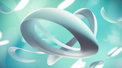Poster - Clean White Abstract Gradient on Bright Background