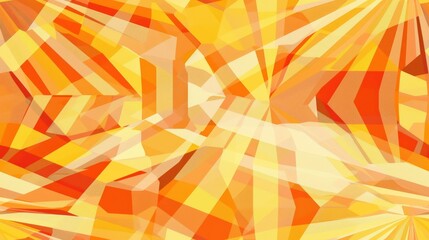 Aufkleber - A vibrant abstract background design featuring overlapping geometric shapes in shades of orange and yellow. The shapes create a sense of depth and movement, with a dynamic interplay of light and shado
