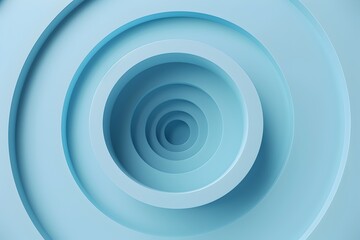 Light blue background, three-dimensional circular elements, simple style, light color theme, C4D rendering, 3D modeling, abstract composition. High resolution, high detail, minimalist background. Ligh