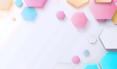 Poster - Vector white background with hexagon shape and gradient color for technology, science or business concept presentation design template. Vector illustration. Background vector. Abstract background vect