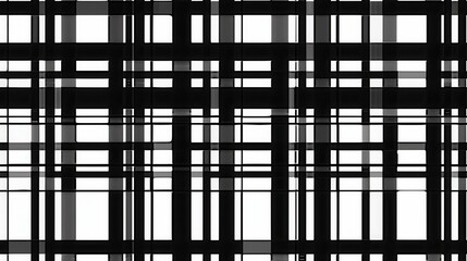 Aufkleber - A repeating pattern of black and white horizontal and vertical lines intersect to create a grid of squares. The lines are of varying thickness, creating a dynamic and textural effect.