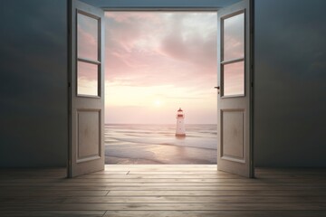 Canvas Print - Lighthouse lighthouse door architecture.