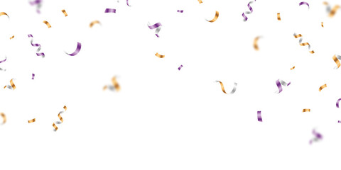 Wall Mural - confetti background stunning purple and gold confetti that zigzag down for the celebration. festive 
