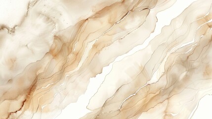 Poster - A close-up photograph of an abstract pattern featuring swirling brown and white colors reminiscent of marble. The image captures the intricate veins and textures of the pattern, creating a visually ap
