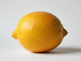 Sticker - Fresh lemon on a white background, showcasing its vibrant color and textured skin