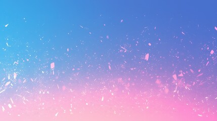 Poster - Floating shards create a vibrant and calming atmosphere with a pink and blue gradient at twilight, forming a unique abstract visual effect