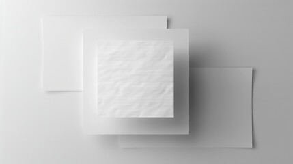 Poster - Three sheets of white paper stacked on top of each other
