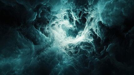 Wall Mural - A dark blue sky with a swirling mass of clouds