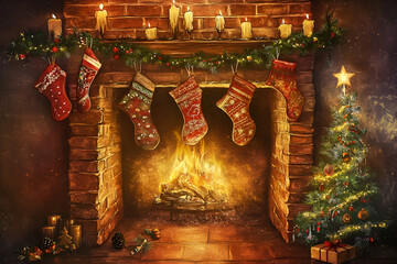 Wall Mural - Christmas Background